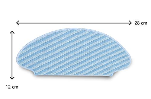 Rowenta ZR6902ES 2 mopas de Recambio para los Robots de la Gama Smart Force Essential Aqua, Microfibra, Lavables y fácil Uso, Cranberry