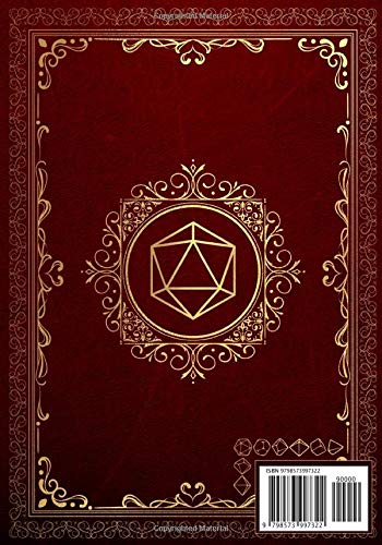 Rpg Character Journal: Campaign & 5e Character Journal | Role Playing Game Companion Dark Red & Gold Cover Design