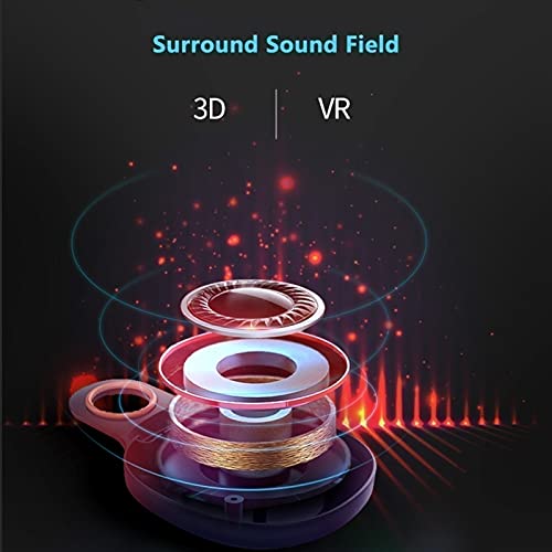 RSGK Auriculares de Realidad Virtual de Auriculares VR, Auriculares de Realidad Virtual de Gafas 3D para Juegos de VR y películas en 3D, adecuadas para teléfonos Inteligentes de 4.7-6.6 Pulgadas