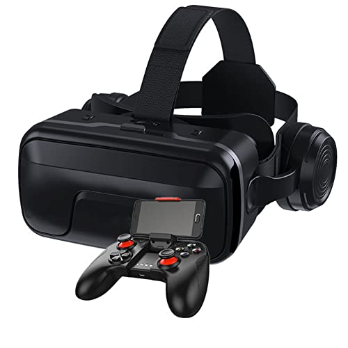 RSGK Auriculares de Realidad Virtual de Auriculares VR, Auriculares de Realidad Virtual de Gafas 3D para Juegos de VR y películas en 3D, adecuadas para teléfonos Inteligentes de 4.7-6.6 Pulgadas
