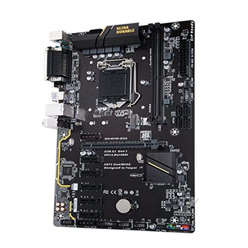 RTYU Placas Base de computadoraPlaca Base de minería H110-D3A B250 Fit for GIGABYTE GA-H110-D3A LGA 1151 DDR4 GA-H110-D3A 32GB Placa Base de Ordenador 6PCIE