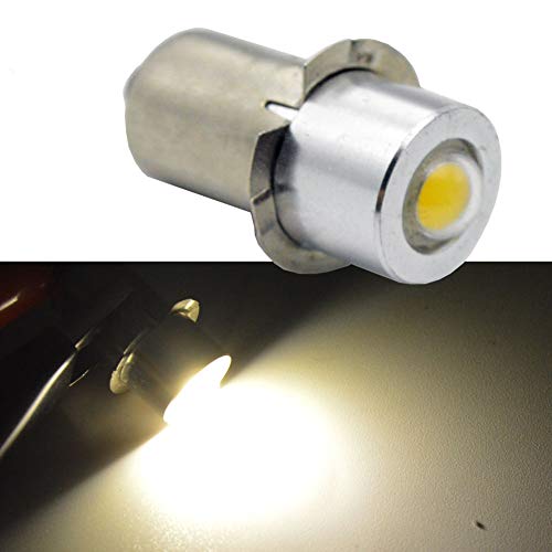 Ruiandsion P13.5S Bombilla LED Torchlight AC 6V 1W 200LM COB 3000K Bombilla LED blanca cálida para linterna Linterna Linterna, No polaridad (paquete de 1)