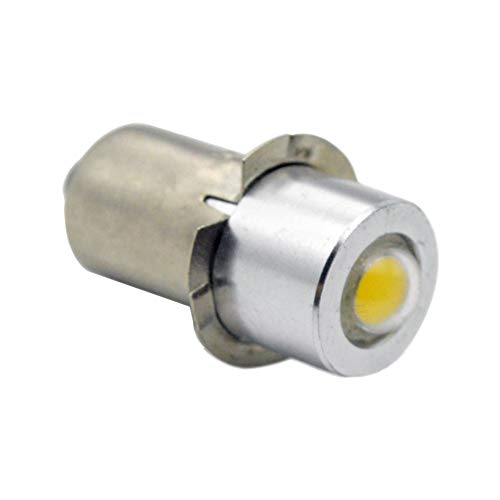 Ruiandsion P13.5S Bombilla LED Torchlight AC 6V 1W 200LM COB 3000K Bombilla LED blanca cálida para linterna Linterna Linterna, No polaridad (paquete de 1)