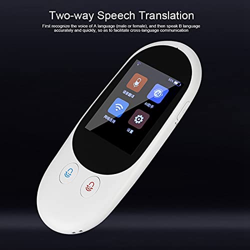 Ruiqas Máquina de traducción 2.4 "IPS LCD Display Traductor portátil WiFi inteligente voz bidireccional Discurso Traductor en tiempo real