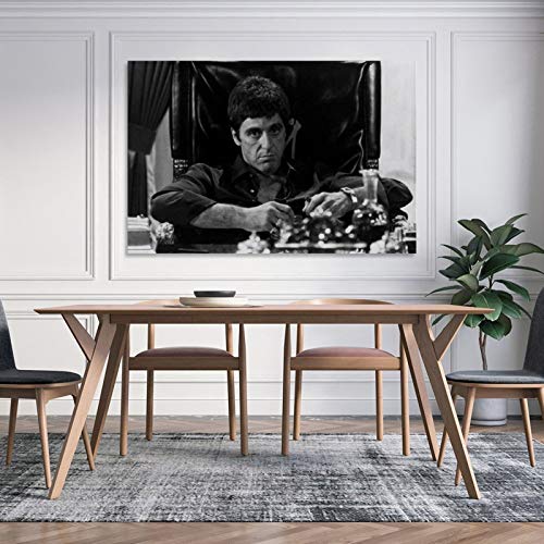 RUIQIU Póster de Al Pacino Scarface The World Is Yours, impresión sobre lienzo para habitación estética, arte de pared de dormitorio, pinturas, decoración de comedor, 30 x 45 cm