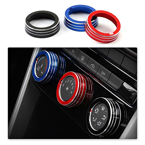 RUIYA Golf 7 MK7 2016 – 2019 Audio Aire Acondicionado Botón, Material ABS, cubierta de botón (rojo)