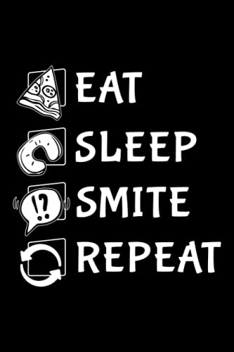 Running Log Book - Eat Sleep Smite Repeat Funny Retro Vintage Roleplaying Gamer Funny: Smite, Daily and Weekly Run Planner to Improve Your Runs, ... Day By Day Log For Runner & Jogger,Agenda