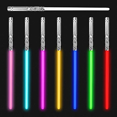 Sable Luces Star Wars Espada Laser LED Metal Hilt Juguetes Luminosos USB Carga Láser Espada,Para Niños Navidad Cumpleaños Regalo Juguete Cosplay -1 Articulo silver,77cm/30.31in