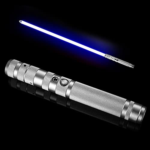 Sable Luces Star Wars Espada Laser LED Metal Hilt Juguetes Luminosos USB Carga Láser Espada,Para Niños Navidad Cumpleaños Regalo Juguete Cosplay -1 Articulo silver,77cm/30.31in