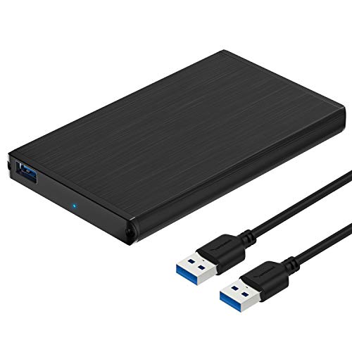 Sabrent Carcasa para Disco Duro Externo 2.5" SSD Negro - Disco Duro en Red (2.5", SATA, Serial ATA II, Negro, Aluminio, 5 Gbit/s) Compatible con UASP (EC-UK30)