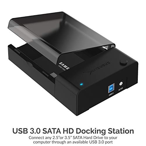 Sabrent Estación de Acoplamiento Plana del Disco Duro Externo USB 3.0 a SATA para Discos Duros de 2.5 o 3.5 Pulgadas, SSD [Soporte UASP] (EC-DFLT)