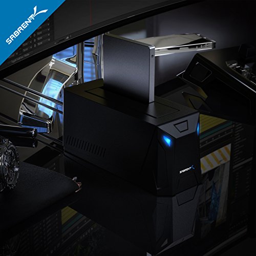 Sabrent Estación de Acoplamiento USB 3.0 de Disco Duro Externo SATA para HDD de 2.5"o 3.5", SSD [Soporte UASP] (EC-UBLB)