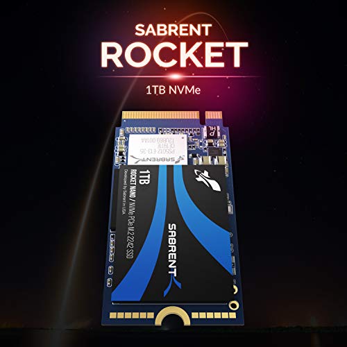 Sabrent Rocket de 1 TB NVME PCIE M.2 2242 DRAM-Less de Baja Potencia eléctrica con Alto desempeño SSD (SB-1342-1TB)