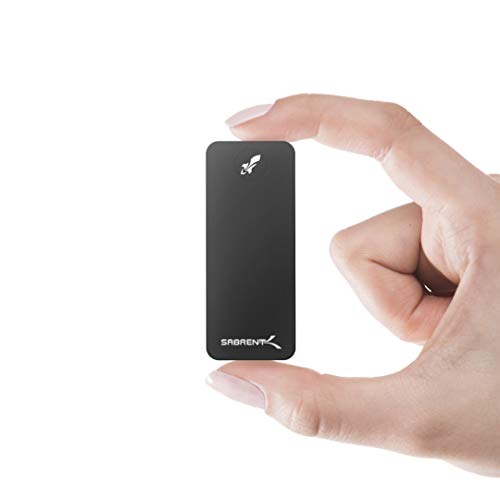 Sabrent SSD Externo de Aluminio de 1 TB Rocket Nano (Negro) (SB-1TB-NANO-BLK)