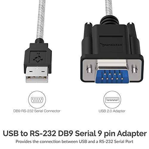 Sabrent USB a RS-232 DB9 Serial 9 Pin Adaptador (Prolific PL2303) (SBT-USC1K)
