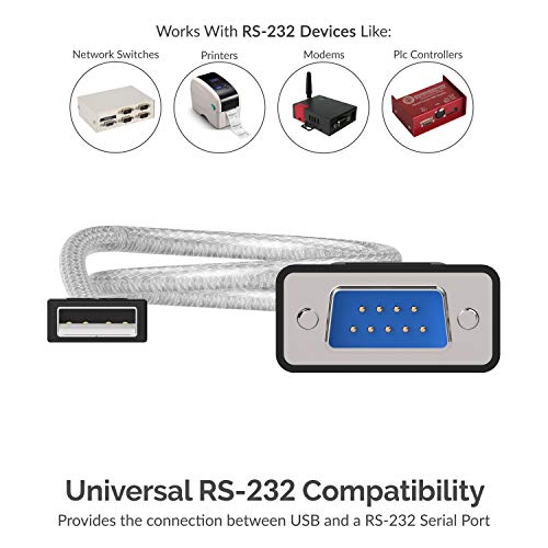 Sabrent USB a RS-232 DB9 Serial 9 Pin Adaptador (Prolific PL2303) (SBT-USC1K)