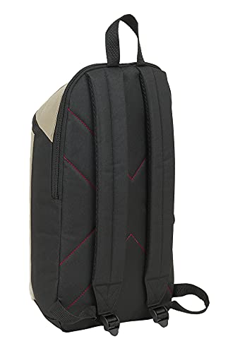 Safta Mini Mochila Uso Diario de Munich Sapporo, 220x100x390 mm, Beige/Negro
