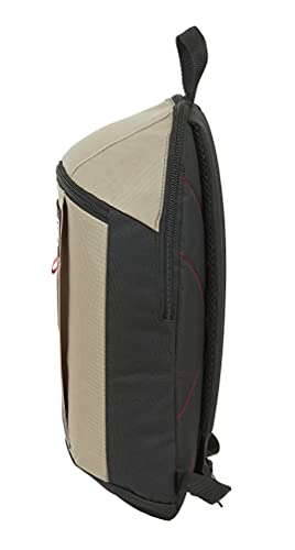 Safta Mini Mochila Uso Diario de Munich Sapporo, 220x100x390 mm, Beige/Negro