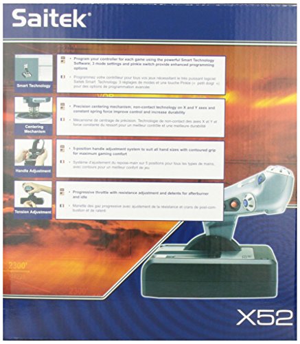Saitek Pro Flight Joystick Throttle X52 Hotas Sistema de Control para simuladores de Vuelo en PC