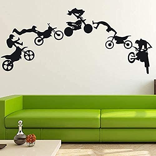 Sala de estar dormitorio decoración de la pared pegatinas de pared motocross bicicleta pared calcomanías para el hogar wallpaper wallpaper 65x145cm