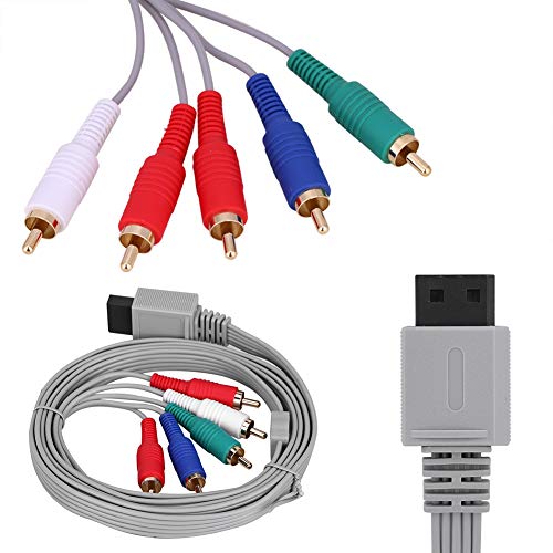 SALALIS Cable De Componentes, Cable De Audio para Wii HD HDTV AV Cable De Audio Y Video por Componentes para HDTV Alta Definición Fácil Instalación para Sistema De Juegos