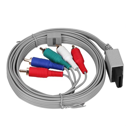 SALALIS Cable De Componentes, Cable De Audio para Wii HD HDTV AV Cable De Audio Y Video por Componentes para HDTV Alta Definición Fácil Instalación para Sistema De Juegos