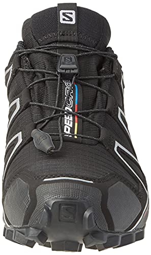 Salomon Speedcross 4 GTX, Hombre, Negro (Black/Silver Metallic-X), 47 1/3 EU