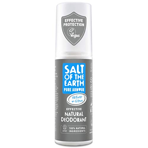 Salt Of The Earth Pure Armour - Desodorante Spray para Hombre, 100 ml