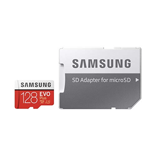 Samsung EVO Plus - Tarjeta de Memoria de 128 GB con Adaptador SD (100 MB/s, U3) Rojo/Blanco