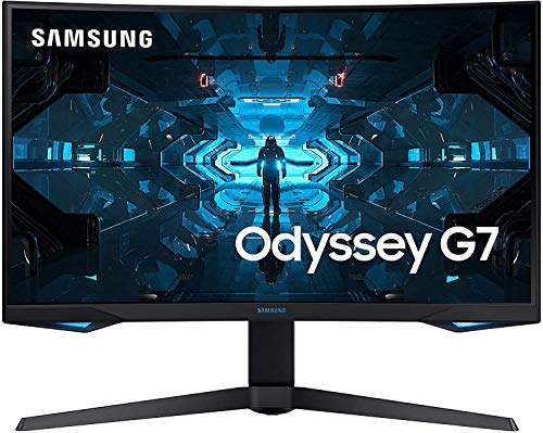 Samsung G7 (C32G73TQSU) QLED Curved Odyssey Gaming Monitor 32" (2.560x1.440 píxeles,WQHD, 240 Hz, 1ms, 1000R, adecuado para monitores duales, monitor de PC, AMD FreeSync, compatible de G-Sync)negro
