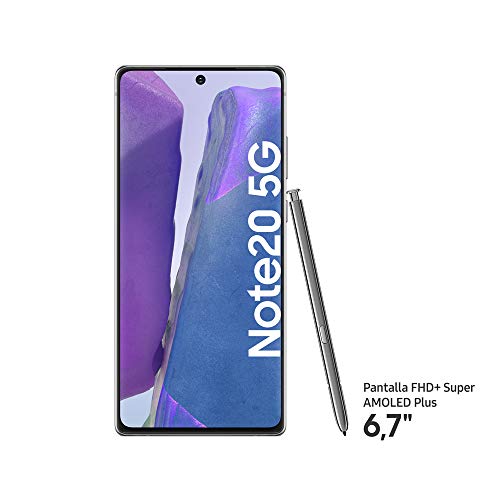 Samsung Galaxy Note Pack 20 5G – Pantalla 6,7” (AMOLED FHD+, 8GB RAM + 256GB almacenamiento, cuádruple cámara trasera, 4300 mAh carga rápida 25W) Gris [Versión ES]
