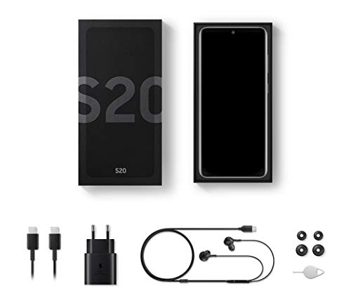 Samsung Galaxy S20 - Smartphone 6.2" Dynamic AMOLED (8GB RAM, 128GB ROM, cuádruple cámara trasera 64MP, Octa-core Exynos 990, 4000mAh batería, carga ultra rápida), Cloud Blue