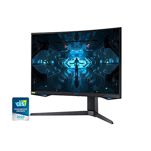Samsung Odyssey G7 LC27G73TQSRXEN - Monitor Curvo Gaming de 27'' WQHD (2560x1440, 1 ms, 240 Hz, FreeSync, Gsync, QLED, 16:9, HDR600, 350 cd/m², 1000R, DisplayPort, HDMI, USB 3.0) Negro