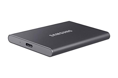 Samsung PSSD T7 - Disco duro externo, 500 GB, Conector USB 3.1 y tipo C, Gris