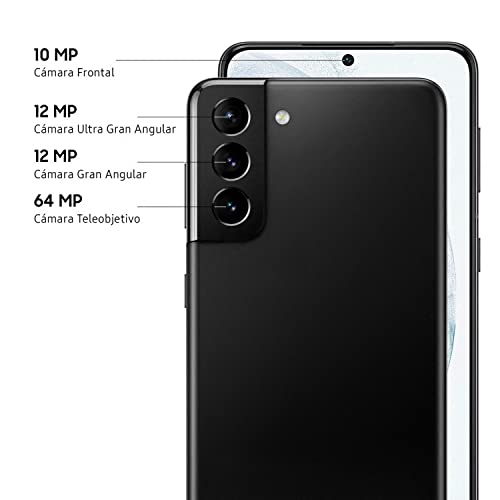 Samsung Smartphone Galaxy S21 – Pantalla 6,2” (AMOLED FHD+, 8GB + 256GB almacenamiento, triple cámara trasera, 4000mAh carga rápida 25W)Negro [Versión ES]