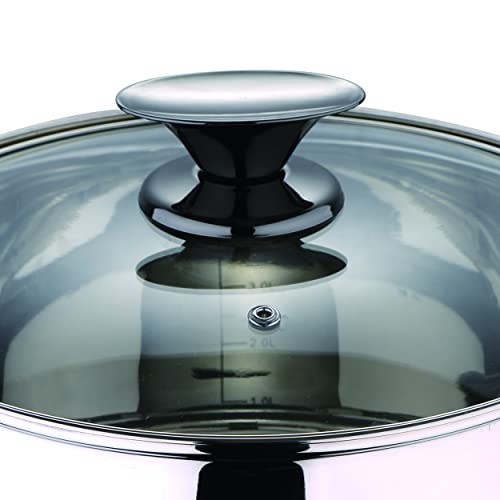 San Ignacio Bateria de cocina 8 piezas-acero inoxidable-tapas de vidrio-apta para inducción-Colección Hita, Ø16 Ø18 Ø20 y Ø24 cms