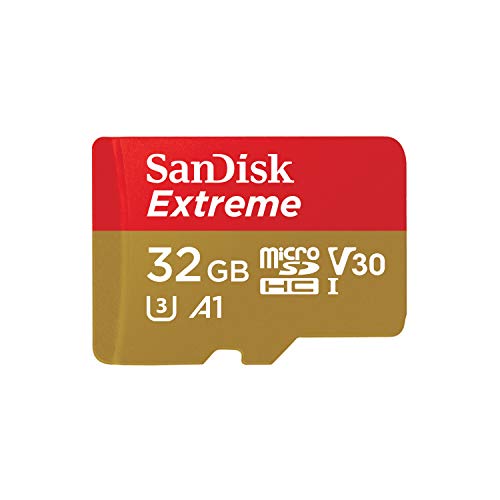 SanDisk Extreme - Tarjeta de memoria 32GB microSDHC para móvil, tablets y cámaras MIL + adaptador SD + Rescue Pro Deluxe, velocidad lectura 100 MB/s