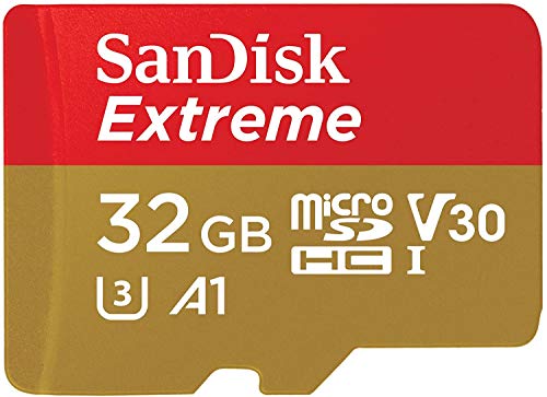 SanDisk Extreme Tarjeta de Memoria microSD 32 GB para Juegos en el móvil, con A2 App Performance, gráficos de Juegos AAA/3D/VR y Video 4K UHD, 100MB/s Read Class 10, UHS-I, U3, V30