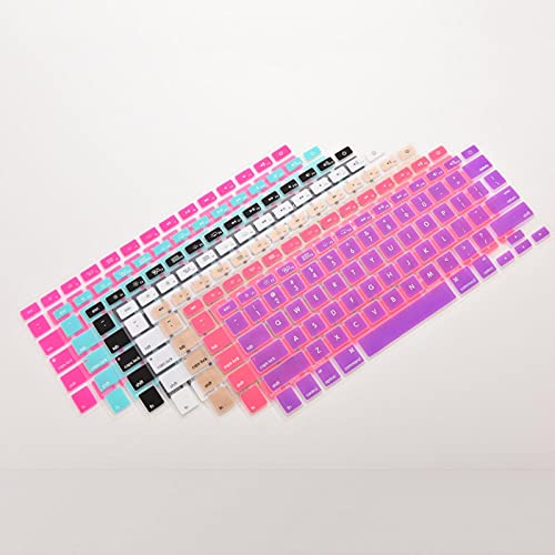 SAOEUJE Nuevo 7 colores caramelo silicona teclado cubierta para Apple MacBook Pro MAC 13 15 17
