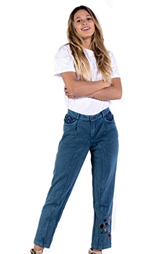 Savage Culture Capri II Pantalones, Azul (Azul 001), (Tamaño del Fabricante:M) para Mujer