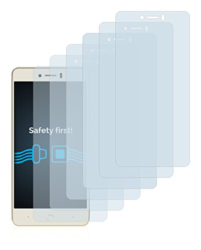 savvies Protector Pantalla Compatible con BQ Aquaris U Plus (6 Unidades) Película Ultra Transparente