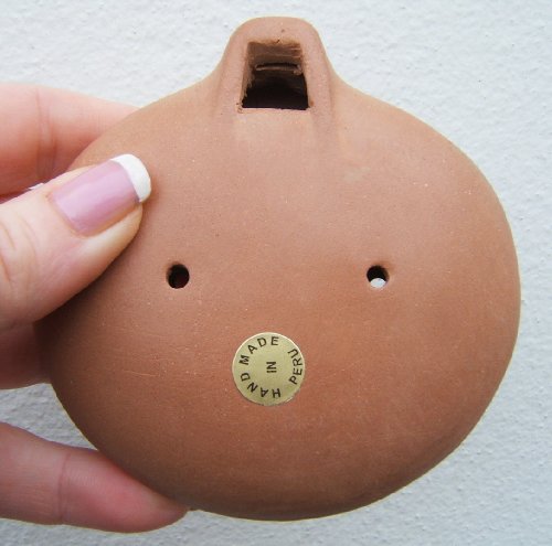 SC - Flauta ocarina tradicional peruana, verde pálido