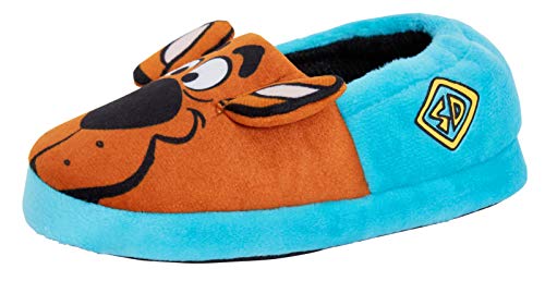 Scooby Doo Zapatillas para niños y niñas, orejas 3D, con forro cálido, para casa, color, talla 34 EU