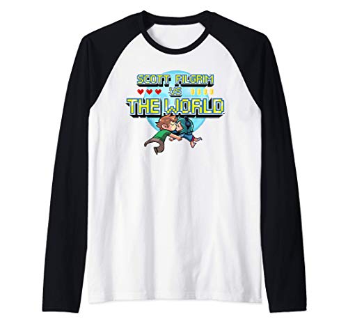 Scott Pilgrim Vs. The World Cartoon Logo Camiseta Manga Raglan