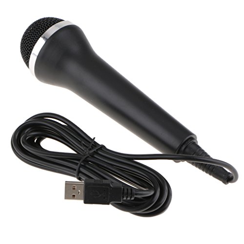 SDENSHI Micrófono con Cable USB De 2.5 Metros Rock Band Sing para Xbox One Black