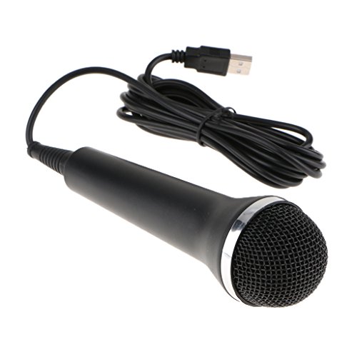 SDENSHI Micrófono con Cable USB De 2.5 Metros Rock Band Sing para Xbox One Black