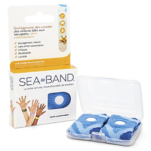 Sea Band Kids, Par de pulseras de acupresión, color azul