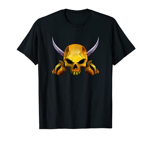 Sea of Thieves Golden Skull Crossed Swords Camiseta