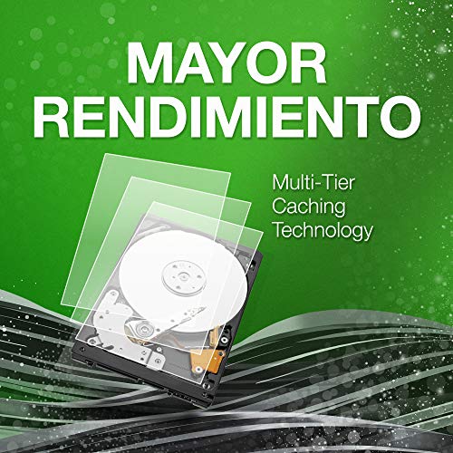 Seagate BarraCuda, 2 TB, Disco duro interno, HDD, 2,5" SATA 6 GB/s, 5400 RPM, caché de 128 MB para ordenador portátil y PC (ST2000LM015)