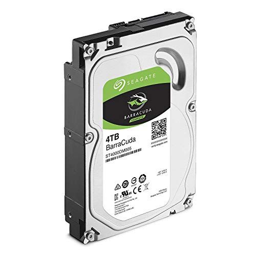 Seagate Barracuda - Disco duro interno de 4 TB (3,5", 64 MB de caché SATA de 6 GB/s), Plateado